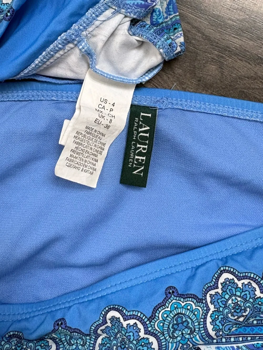 Ralph Lauren | Bikini Set | Blue Paisley | US4 - Picture 5 of 5